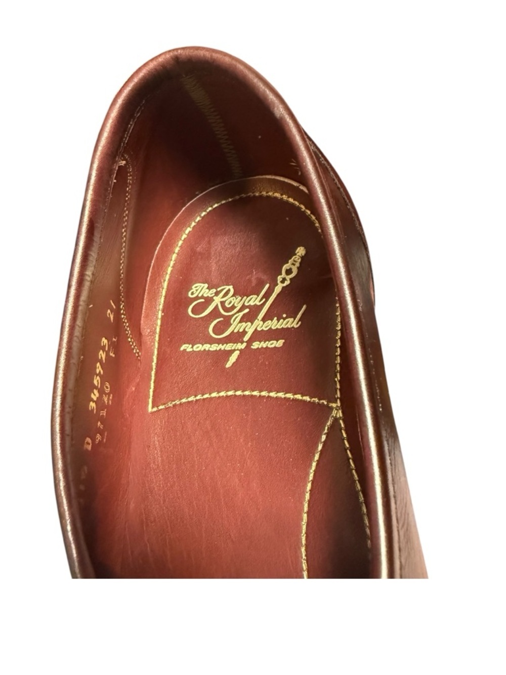 Florsheim Royal Imperial Burgundy Brown Leather Horsebit Loafers 11.5 D Vintage - Picture 3 of 10